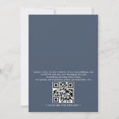 Vintage Classic Elegant Budget QR Code Wedding 招待状 (裏面)