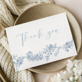 Vintage Classic Floral Wedding Thank You Card サンキューカード