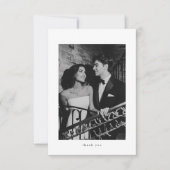 Vintage Classic Formal Wedding Photo Budget サンキューカード (正面)