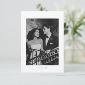 Vintage Classic Formal Wedding Photo Budget サンキューカード (スタンド正面)