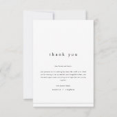 Vintage Classic Formal Wedding Photo Budget サンキューカード (裏面)