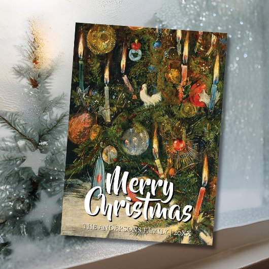 Vintage Classic Merry Christmas Tree Willmann シーズンカード