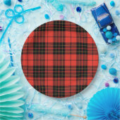 vintage Classic Plaid Baby Shower Paper Plates ペーパープレート (パーティー)