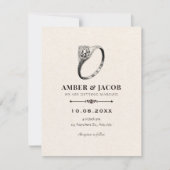 Vintage classic wedding elegant invitation 招待状 (正面)