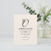 Vintage classic wedding elegant invitation 招待状 (スタンド正面)