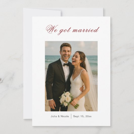 Vintage Classical Motif Wedding Announcement 招待状 (正面)