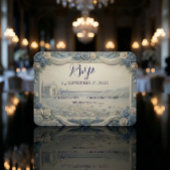 Vintage Classical Romantic Floral RSVP Cards エンクロージャーカード