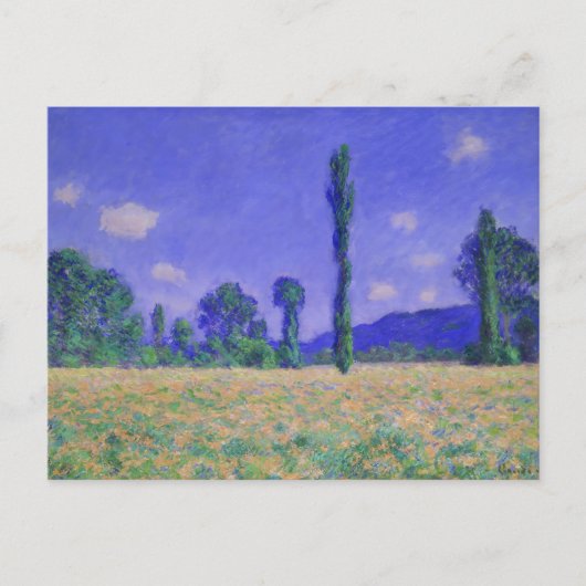 Vintage Claude Monet Poppy field ポストカード (正面)