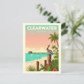 Vintage Clearwater Florida ポストカード (スタンド正面)