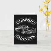 Vintage Clic Car Funny Grandpa  カード (黄色い花)