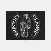 Vintage Clic Car Funny Grandpa  フリースブランケット (正面(横))