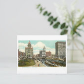 Vintage Clinton Square, Syracuse, New York ポストカード (スタンド正面)