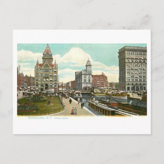 Vintage Clinton Square, Syracuse, New York ポストカード (正面)