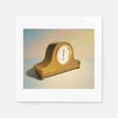Vintage Clock Paper Napkins スタンダードカクテルナプキン (正面)