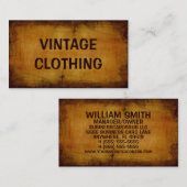 Vintage Clothing Business Card 名刺 (正面/裏面)