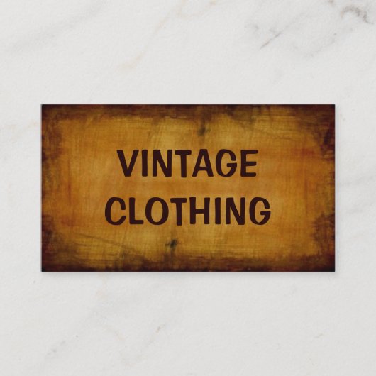 Vintage Clothing Business Card 名刺 (正面)