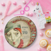 Vintage Clown Expressions Birthday ペーパープレート (パーティー)