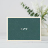 Vintage Coastal Classic Teal Wedding Meal RSVP (スタンド正面)