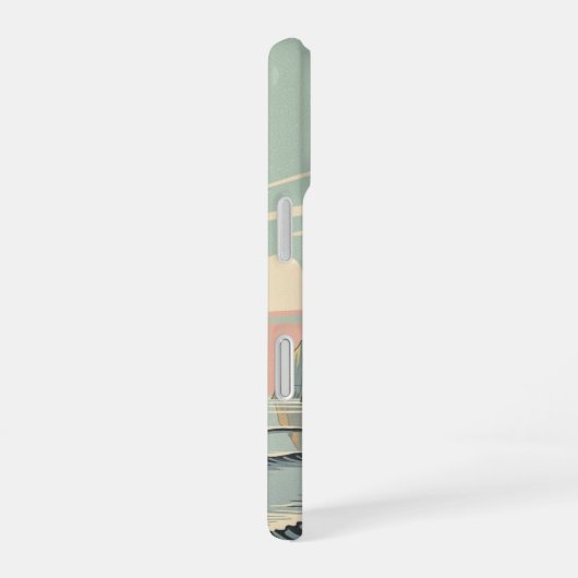 Vintage Coastal Cliffs iPhone 16ケース (右側面)