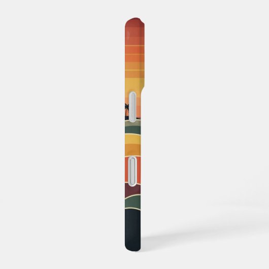 Vintage Coastal Sunset iPhone 16ケース (右側面)