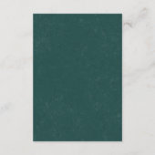 Vintage Coastal Sunset Retro Deco Wedding Details エンクロージャーカード (裏面)