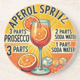 Vintage cocktail Aperol Spritz  コースター