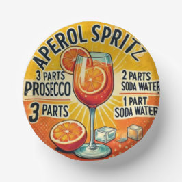 Vintage cocktail Aperol Spritz  ペーパーボウル