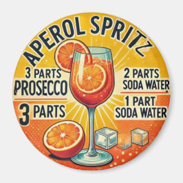Vintage cocktail Aperol Spritz  マグネット