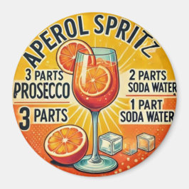Vintage cocktail Aperol Spritz  マグネット