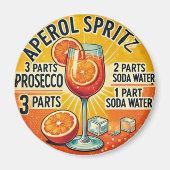 Vintage cocktail Aperol Spritz マグネット (正面)