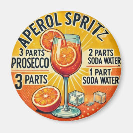 Vintage cocktail Aperol Spritz  マグネット