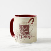 Vintage Cocoa Merry Christmas  マグカップ (正面左)