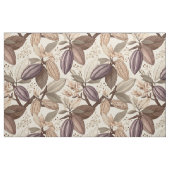 Vintage Cocoa Pods and Leaves Botanical Art ファブリック (ファットクウォーター)
