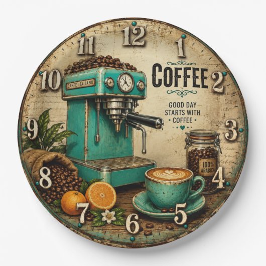 Vintage Coffee ペーパープレート (正面)