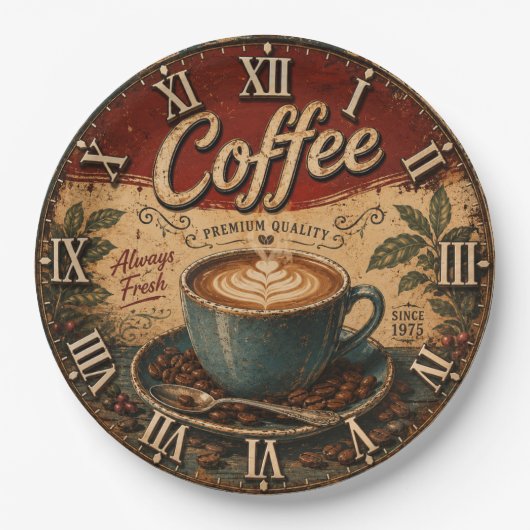 Vintage Coffee ペーパープレート (正面)