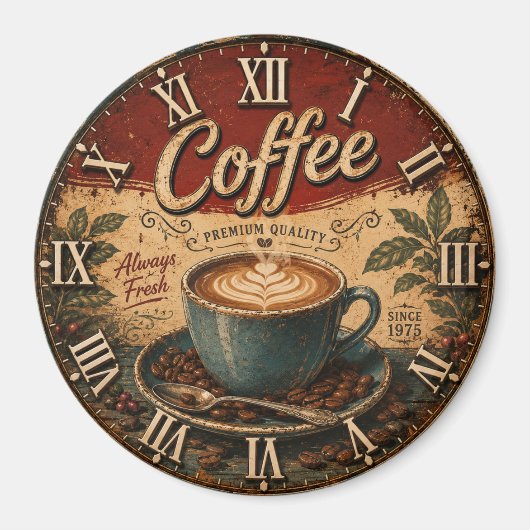 Vintage Coffee マグネット (正面)