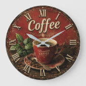 Vintage Coffee ラージ壁時計 (正面)