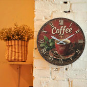 Vintage Coffee ラージ壁時計