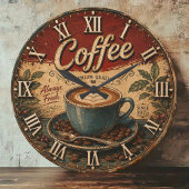 Vintage Coffee  ラージ壁時計