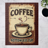 Vintage Coffee Bottomless Cup Sign  ジグソーパズル