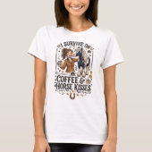Vintage Coffee Horse Kisses Graphic Tシャツ (正面)