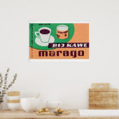 Vintage Coffee Matchbox Print - Japanese Label ポスター (キッチン)