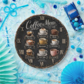 Vintage Coffee Menu ペーパープレート (パーティー)