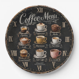Vintage Coffee Menu ペーパープレート