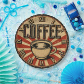 Vintage Coffee Retro ペーパープレート (パーティー)