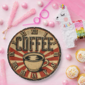 Vintage Coffee Retro ペーパープレート (パーティー)