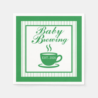 Vintage Coffee Shop Baby Shower - Vintage Green スタンダードカクテルナプキン