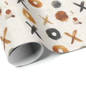 Vintage Coffee Stained XOXO ラッピングペーパー (ロールコーナー)