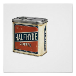 Vintage Coffee Tin Halfhyde Coffee Company ポスター