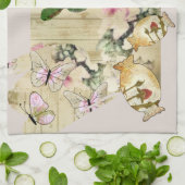Vintage Collage キッチンタオル (折り畳み)